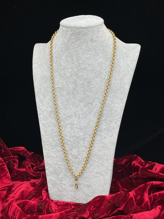Antique Double Rolo Watch Chain Necklace