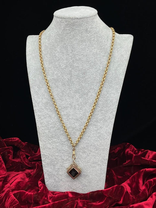 Antique Double Rolo Watch Chain Necklace